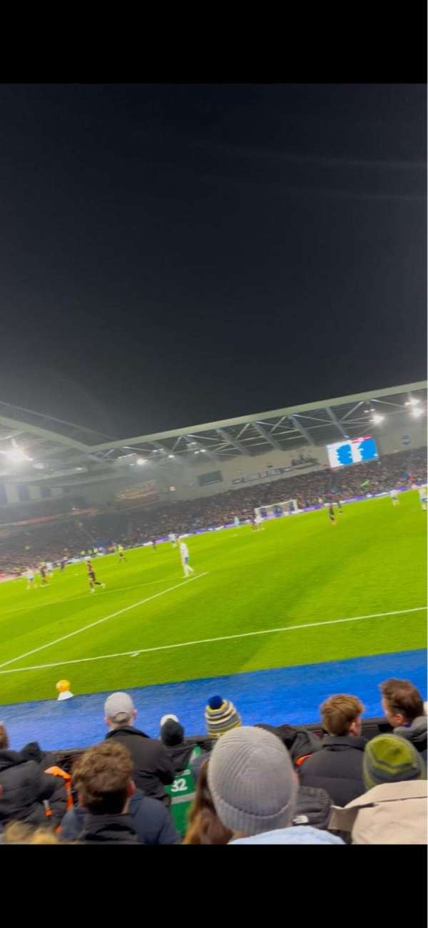American Express Stadium, block: S1B, row: F, seat: 35