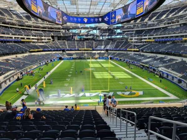 SoFi Stadium, block: 206, row: 16, seat: 2