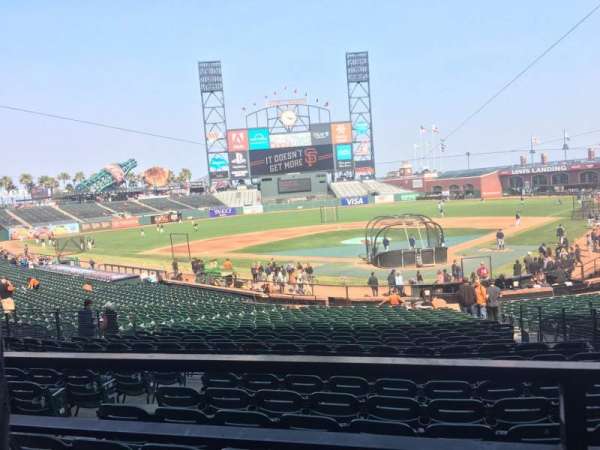 Oracle Park, block: 117, row: 31, seat: 5