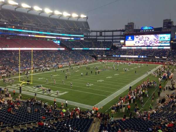 Gillette Stadium, block: 240, row: 1, seat: 1