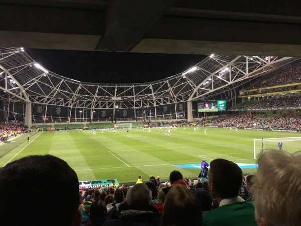 Aviva Stadium, block: 116, row: Ee, seat: 23