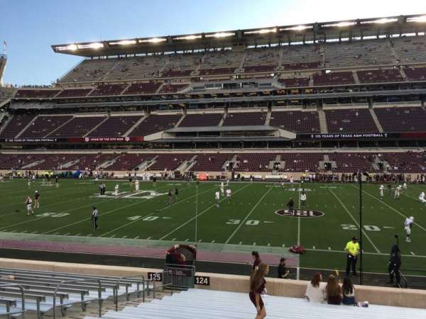 Kyle Field, block: 124, row: 17, seat: 34
