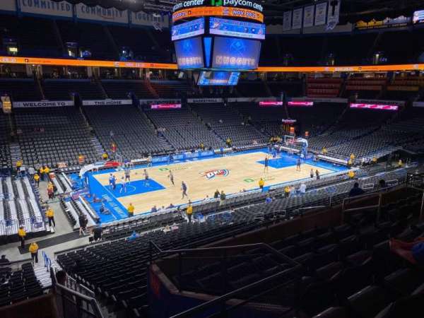 Paycom Center, block: 210, row: G, seat: 12