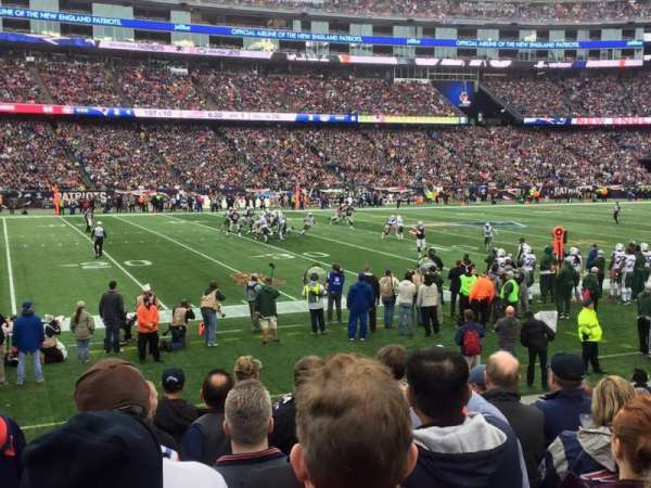 Gillette Stadium, block: 134, row: 10, seat: 19