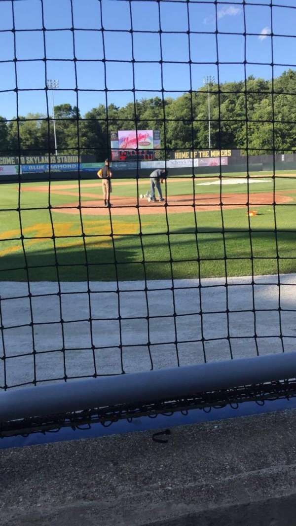 Skylands Stadium, block: J, row: 1, seat: 1