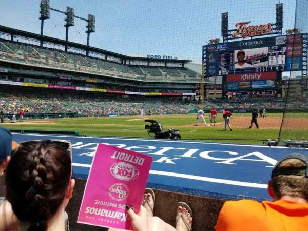 Comerica Park, block: 120, row: 8, seat: 1