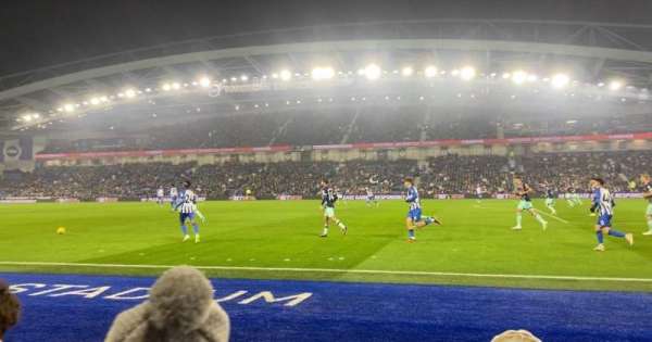 American Express Stadium, block: W1B, row: D, seat: 54