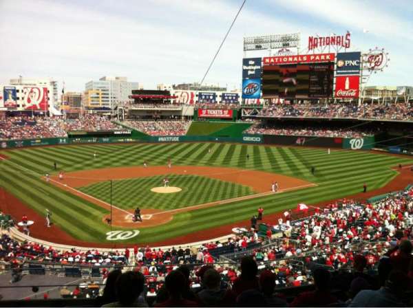 Nationals Park, block: 215, row: G, seat: 13