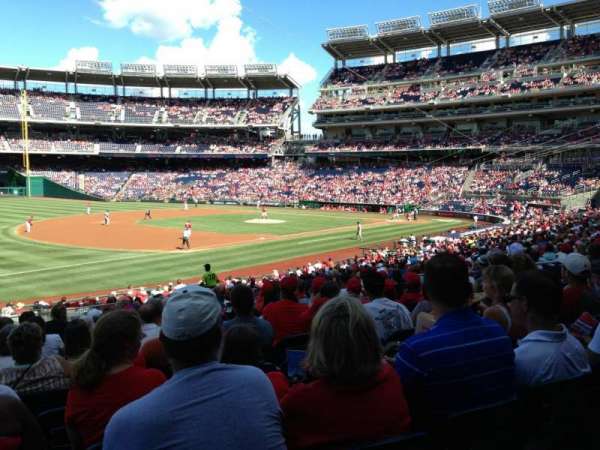 Nationals Park, block: 112, row: JJ, seat: 16